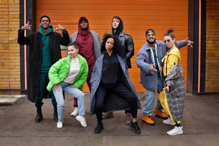 People posing for picture